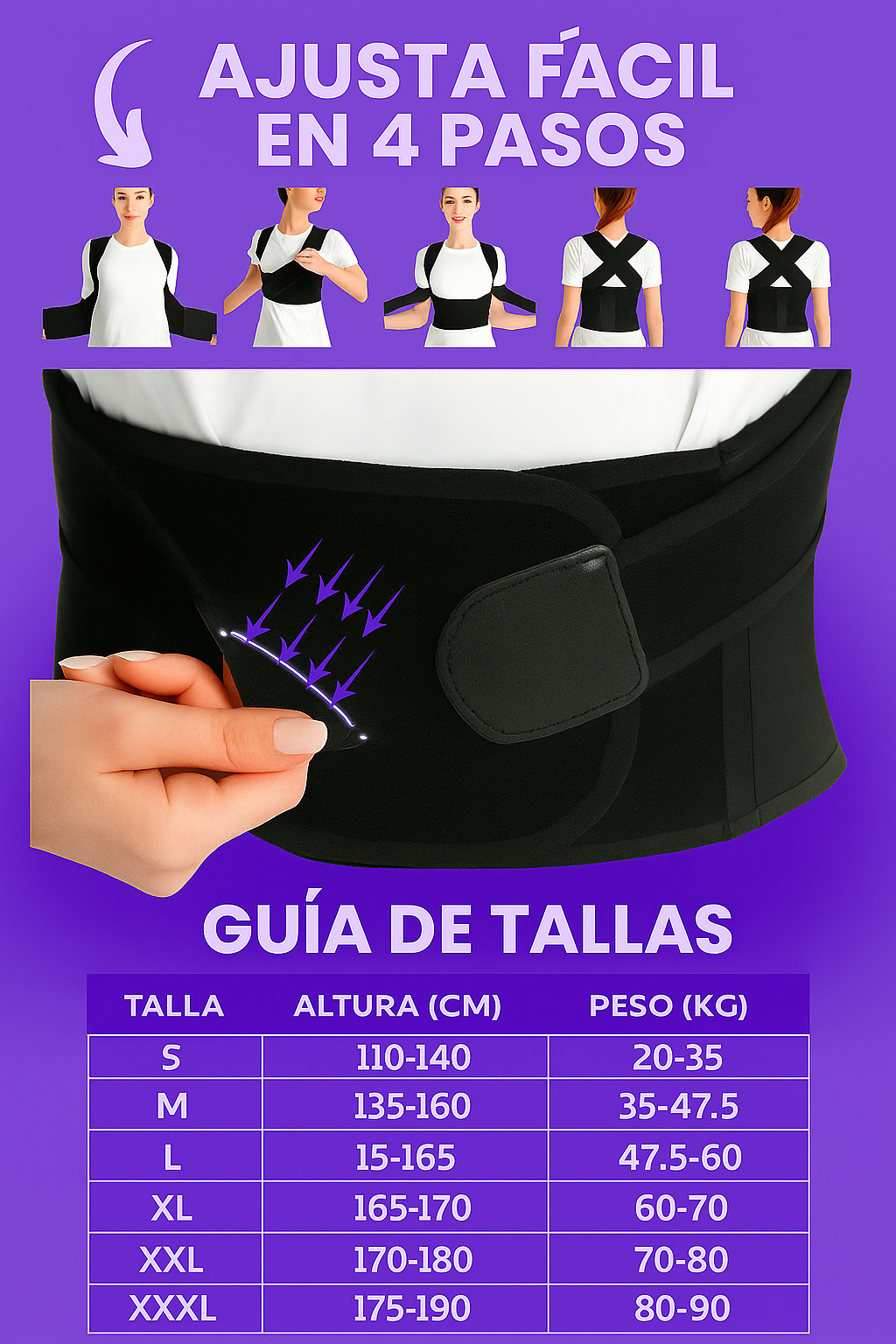 CORRECTOR DE POSTURA ORTOPEDICO